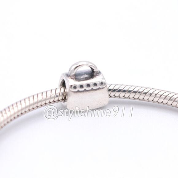 Authentic PANDORA Scalloped Purse with Pink CZ Charm - 790473PCZ - Picture 4 of 10